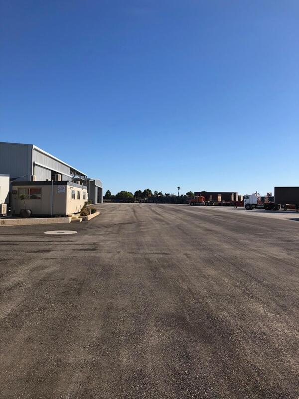 This is a photo of a hardstand driveway which is in the process of being installed by Redbank Plains Surfacing Solutions